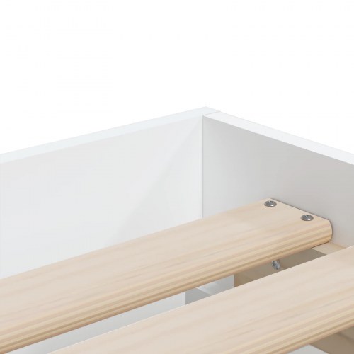 Sengestel med opbevaring 80 x 200 cm i hvid konstrueret træ