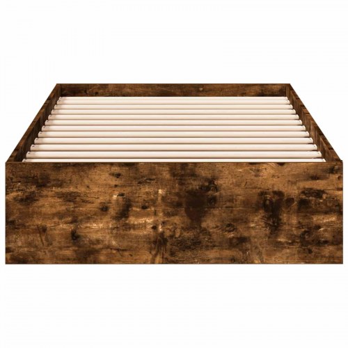 Sengestel med opbevaring 80 x 200 cm - røget eg