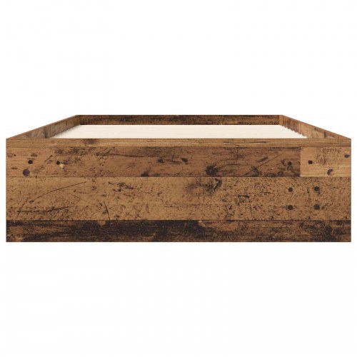 Sengestel med opbevaring 80 x 200 cm - gammelt træ