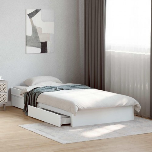 Sengestel med opbevaring 80 x 200 cm - hvid