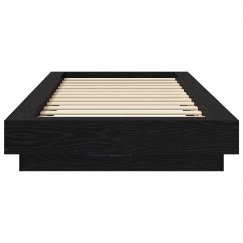 Sengeramme med LED 80 x 200 cm - sort eg