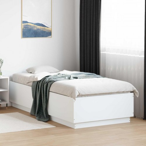 Sengeramme med LED 80 x 200 cm - hvid