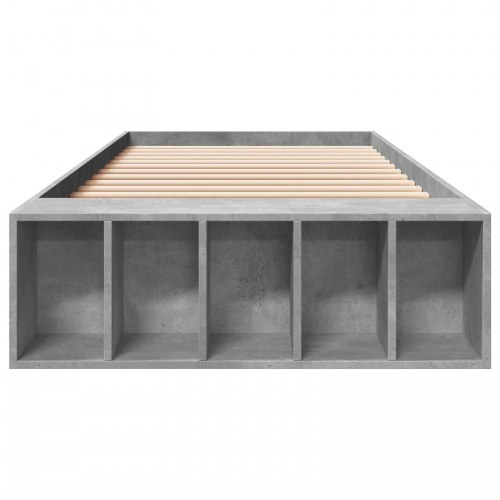 Sengestel med opbevaring 80 x 200 cm - betongrå