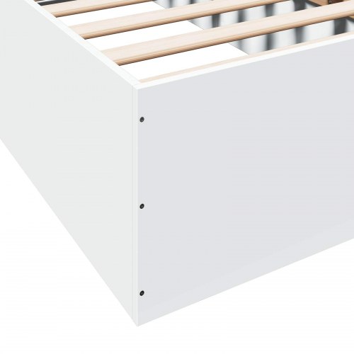 Gulvsengramme hvid 80 x 200 cm i konstrueret træ