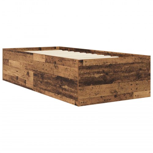Gulvsengsramme i gammelt træ 80 x 200 cm