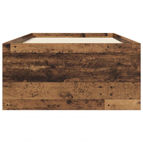 Gulvsengsramme i gammelt træ 80 x 200 cm