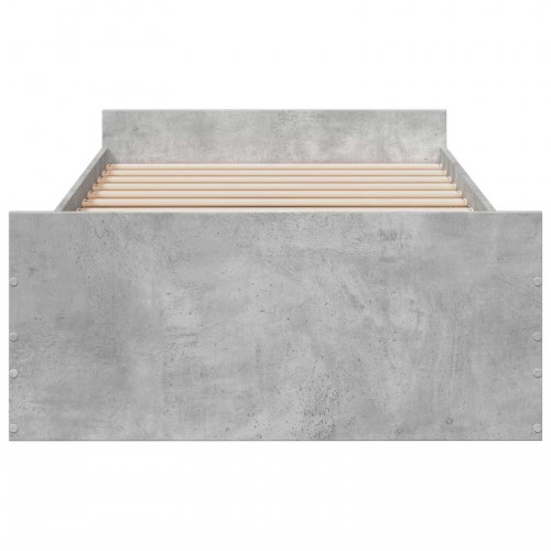 Sengestel med opbevaring 80 x 200 cm - betongrå
