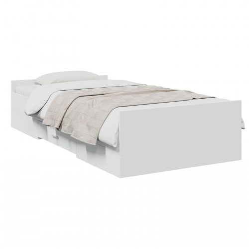 Sengestel med opbevaring 80 x 200 cm - hvid