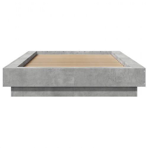 Gulvsengramme i konstrueret træ 80 x 210 cm - betongrå