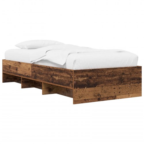 Sengestel med hylde 80 x 200 cm - gammelt træ