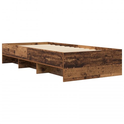 Sengestel med hylde 80 x 200 cm - gammelt træ