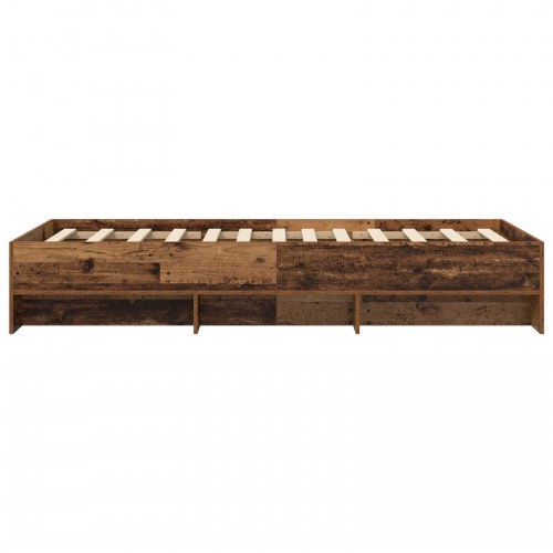 Sengestel med hylde 80 x 200 cm - gammelt træ