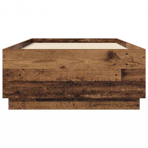 Sengestel med opbevaring 80 x 200 cm - gammelt træ