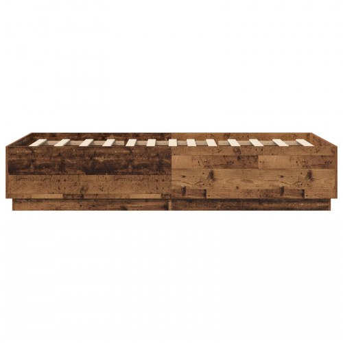 Sengestel med opbevaring 80 x 200 cm - gammelt træ