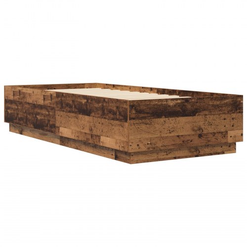 Sengestel med opbevaring 80 x 200 cm - gammelt træ