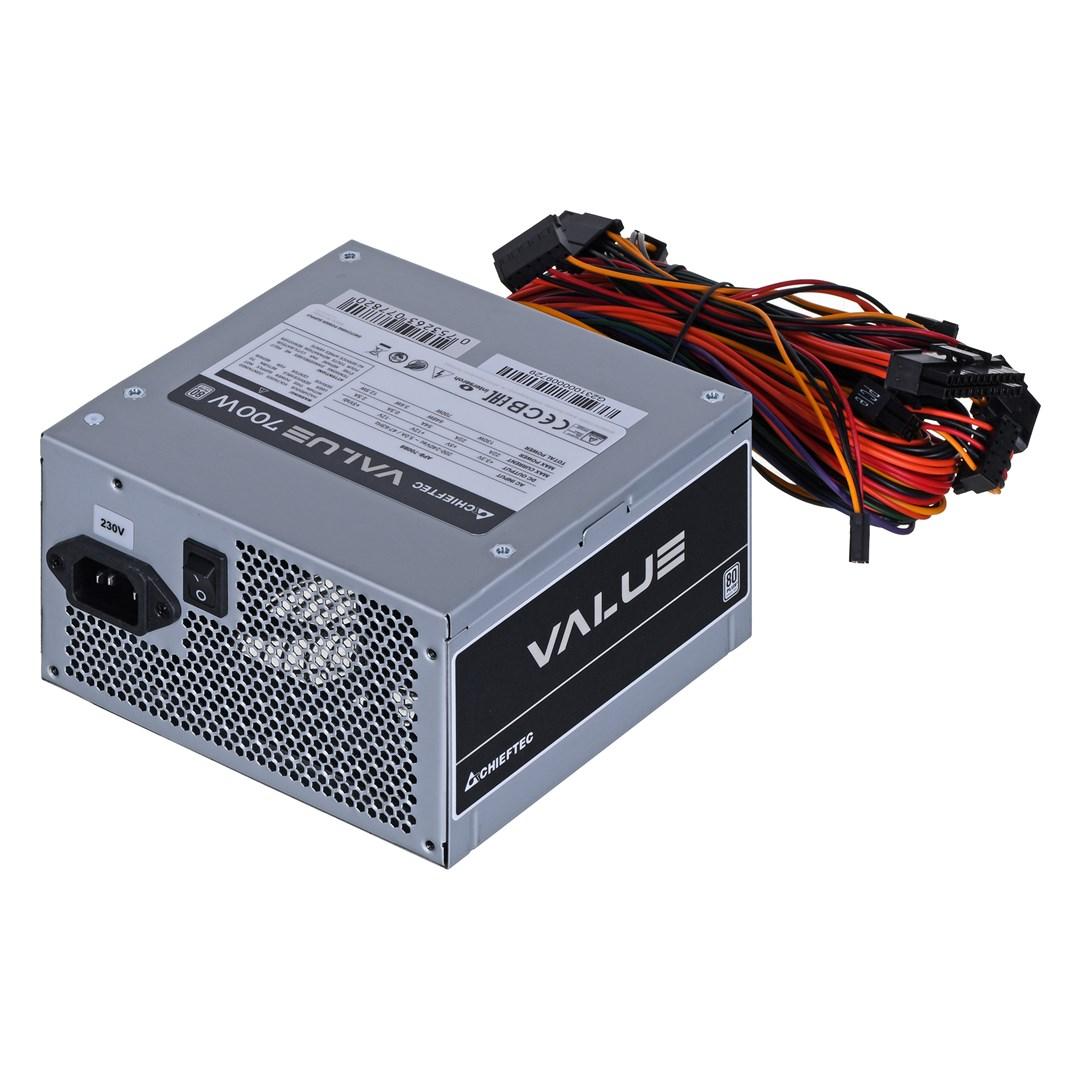 Chieftec Value APB-700B8 700 W ATX strømforsyning 20+4 pin sølv billede