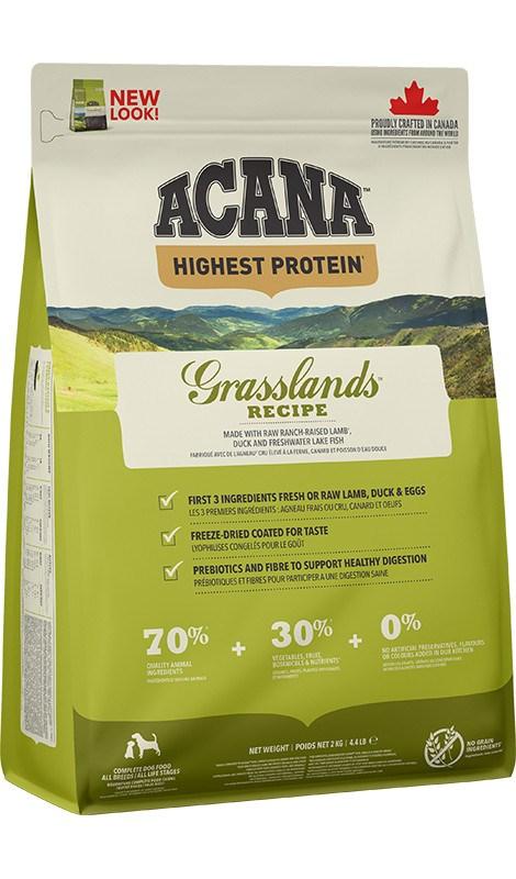 ACANA Highest Protein Grasslands tørfoder til hunde 2 kg