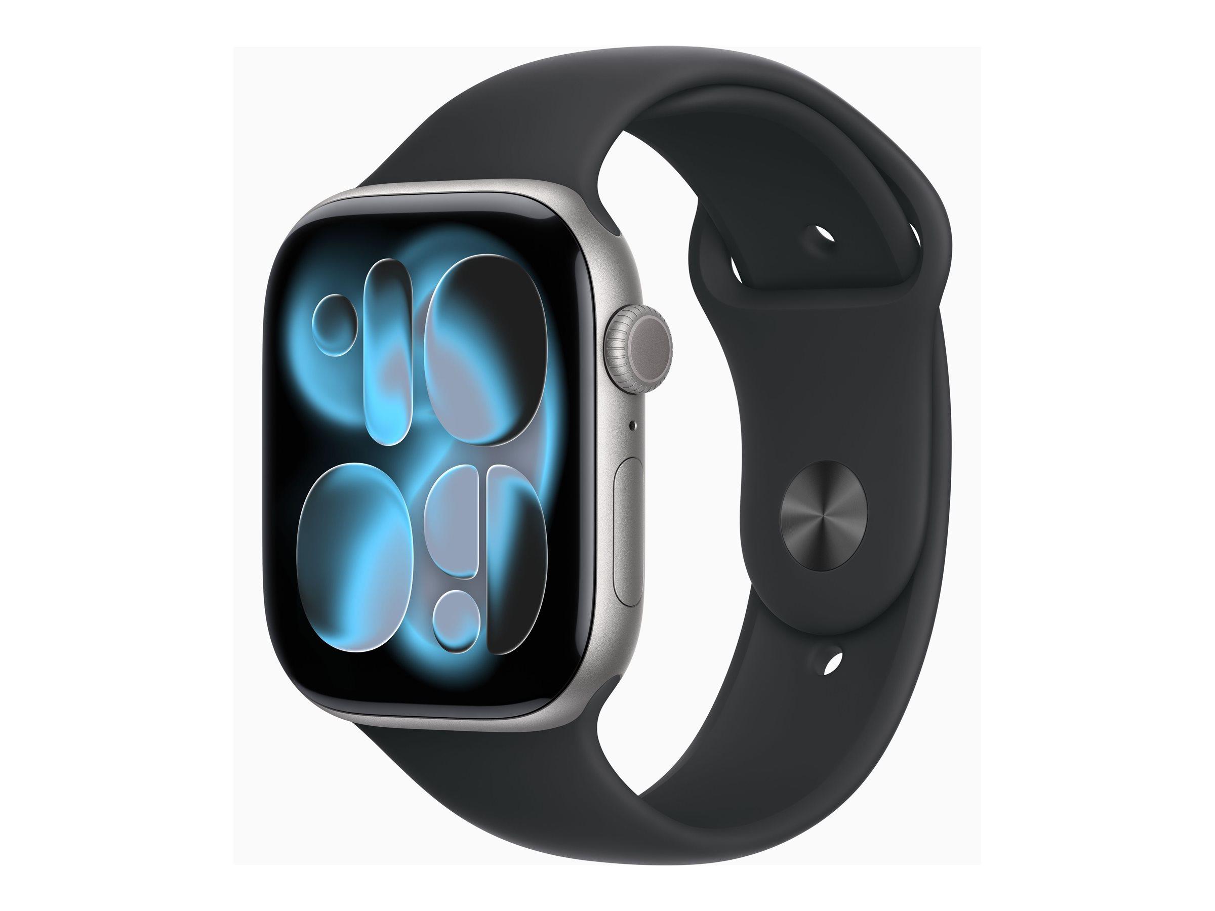 Apple Watch Series 11 GPS + Cellular 46 mm smartur i rumgrå med sort sportsbånd billede