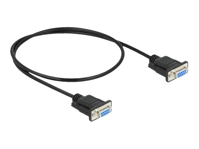 DeLOCK nulmodem-kabel DB-9 hun til DB-9 hun 50 cm sort billede