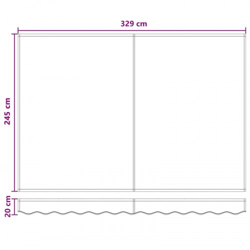 Reservedug til markise mørkegrøn 3,5 x 2,5 m polyester