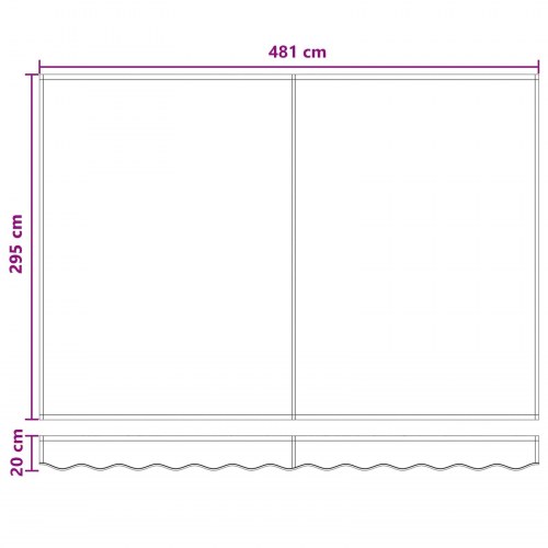 Reservedug til markise 5 x 3 m mørkegrøn polyester