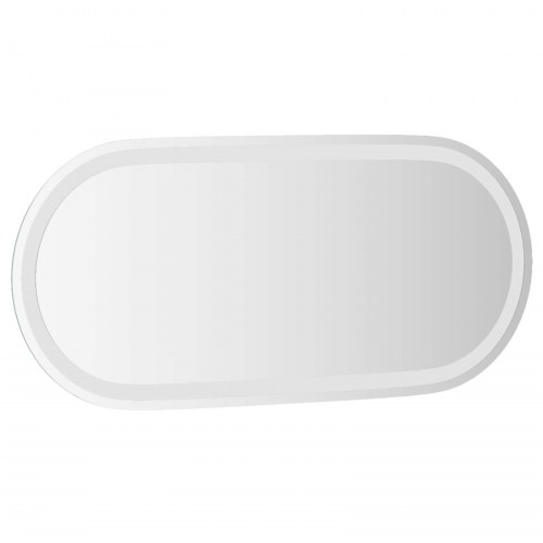 LED badeværelsesspejl transparent 80 x 35 cm i hærdet glas