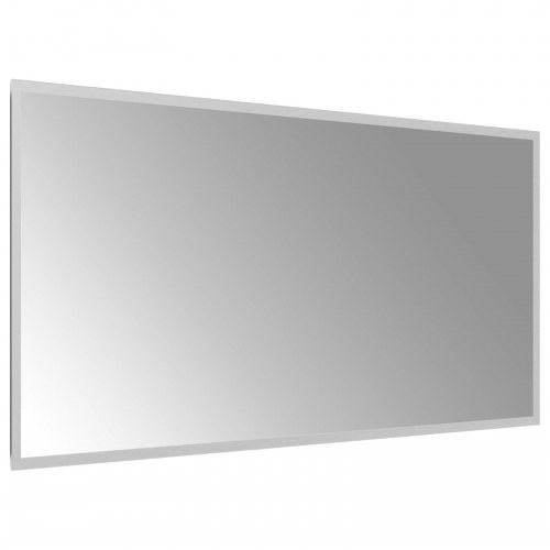 LED badeværelsesspejl transparent 100 x 50 cm i hærdet glas