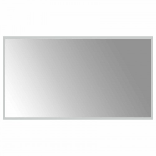 LED badeværelsesspejl transparent 90 x 50 cm i hærdet glas