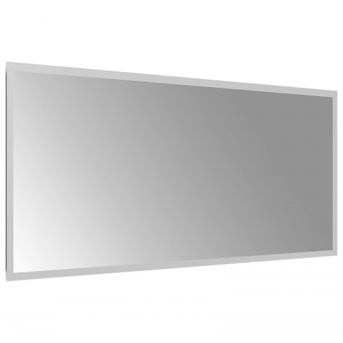 LED badeværelsesspejl transparent 90 x 40 cm i hærdet glas