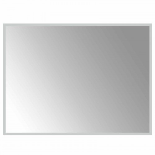 LED badeværelsesspejl transparent 80 x 60 cm i hærdet glas