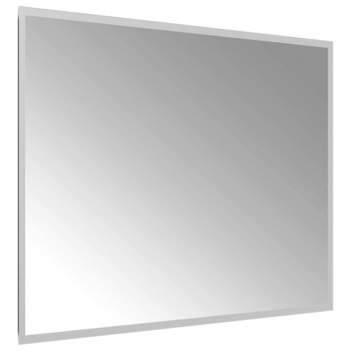LED badeværelsesspejl transparent 80 x 60 cm i hærdet glas