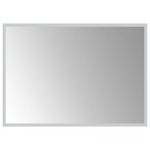 LED badeværelsesspejl transparent 70 x 50 cm i hærdet glas
