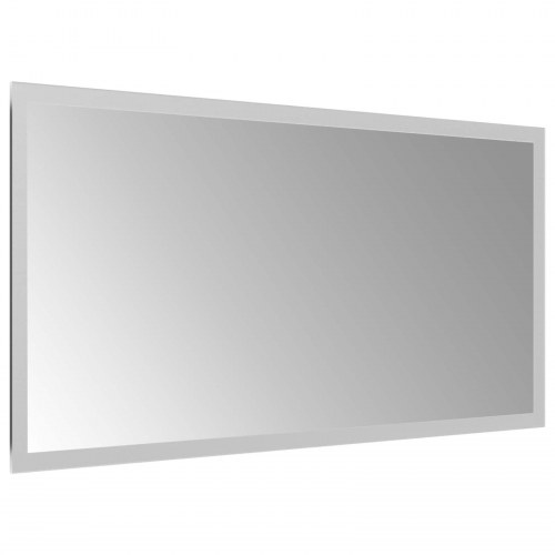 LED badeværelsesspejl i hærdet glas 60 x 30 cm transparent