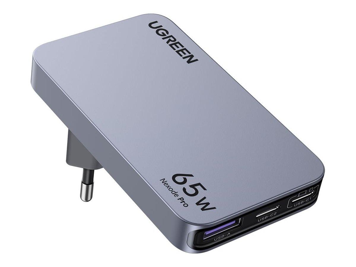 Ugreen Nexode Pro 65 W USB-C oplader med 2 x USB-C og USB-A billede