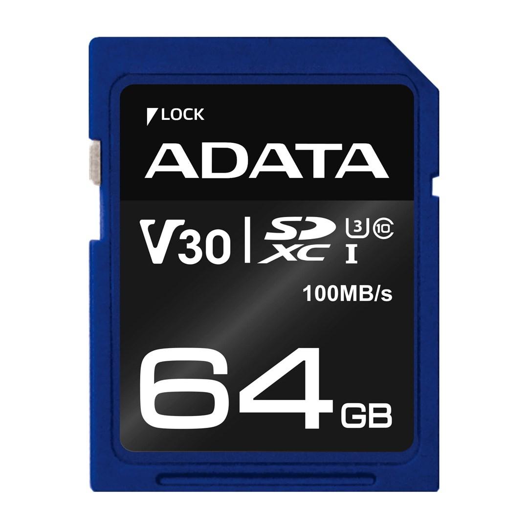 ADATA Premier Pro SDXC hukommelseskort 64 GB UHS-I V30 Class 10 billede