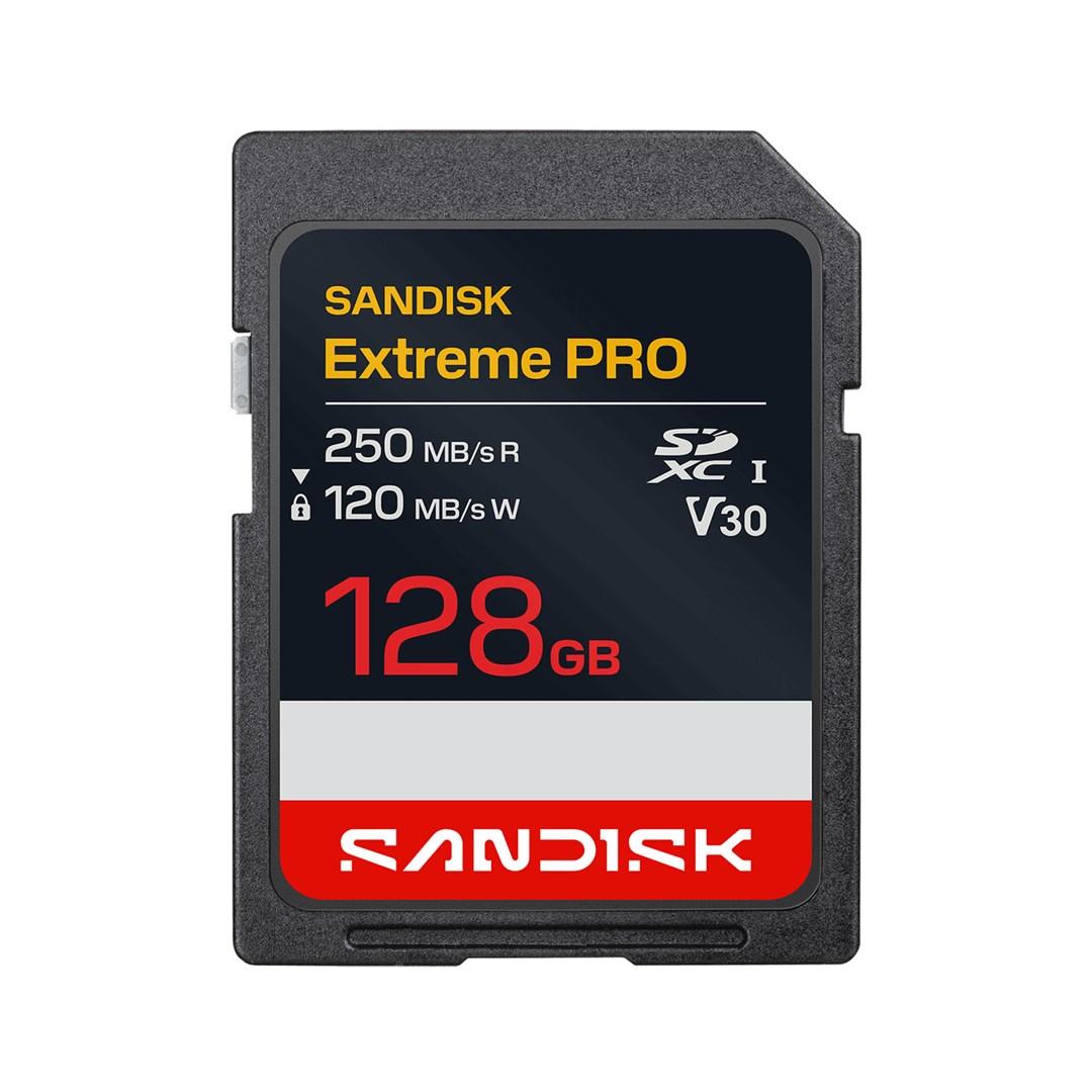 SanDisk Extreme PRO SD UHS-I 128 GB SDXC hukommelseskort billede
