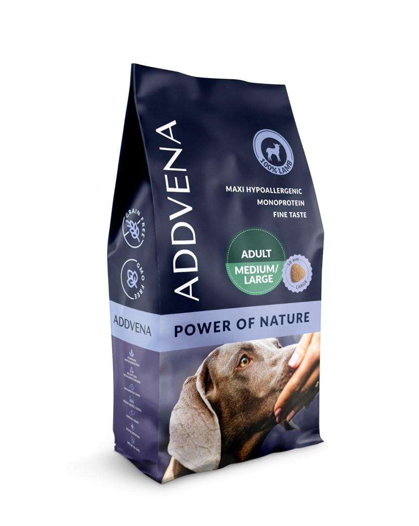 ADDVENA Power of Nature Adult Medium/Large Lam tørfoder til hund 10 kg