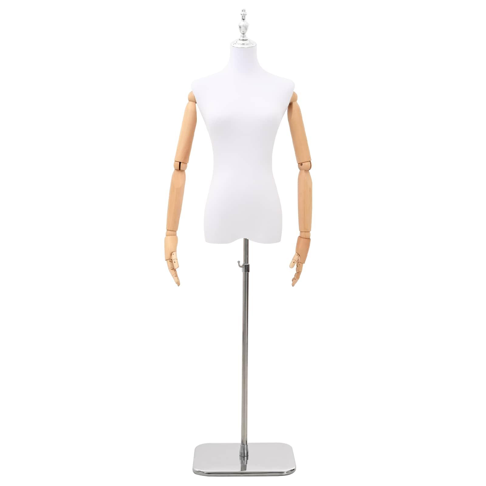 Justerbar mannequin med base kvinde PP hvid
