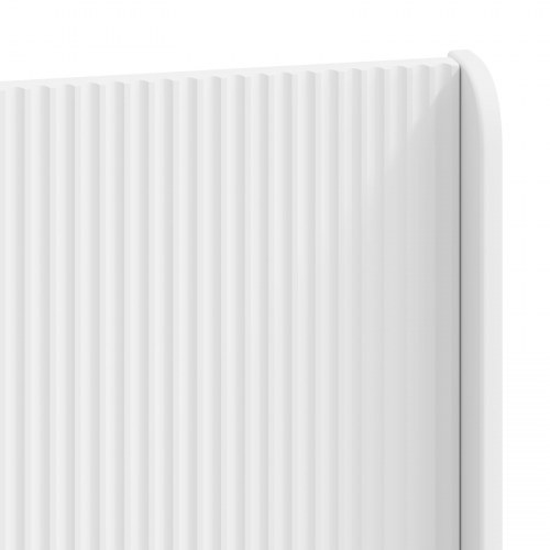 Sengestel med opbevaring og hovedgærde 180 x 200 cm - hvid
