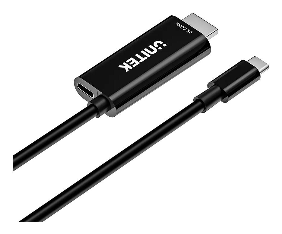Unitek Kabel USB-C do HDMI 4K@60Hz z portem USB-C PD 100W