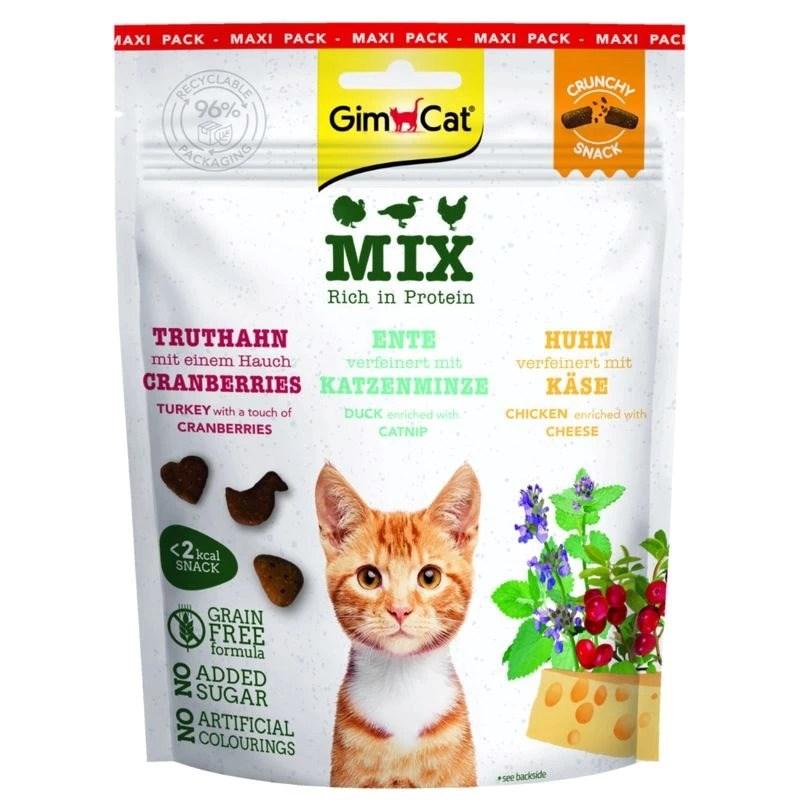 GimCat Crunchy Snacks Proteinrig Mix kattegodbidder 140 g
