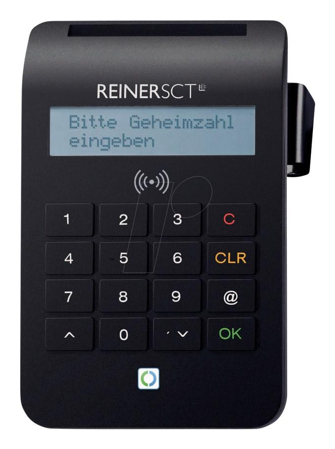REINER SCT RFID-læser med USB og LCD-display - sort billede