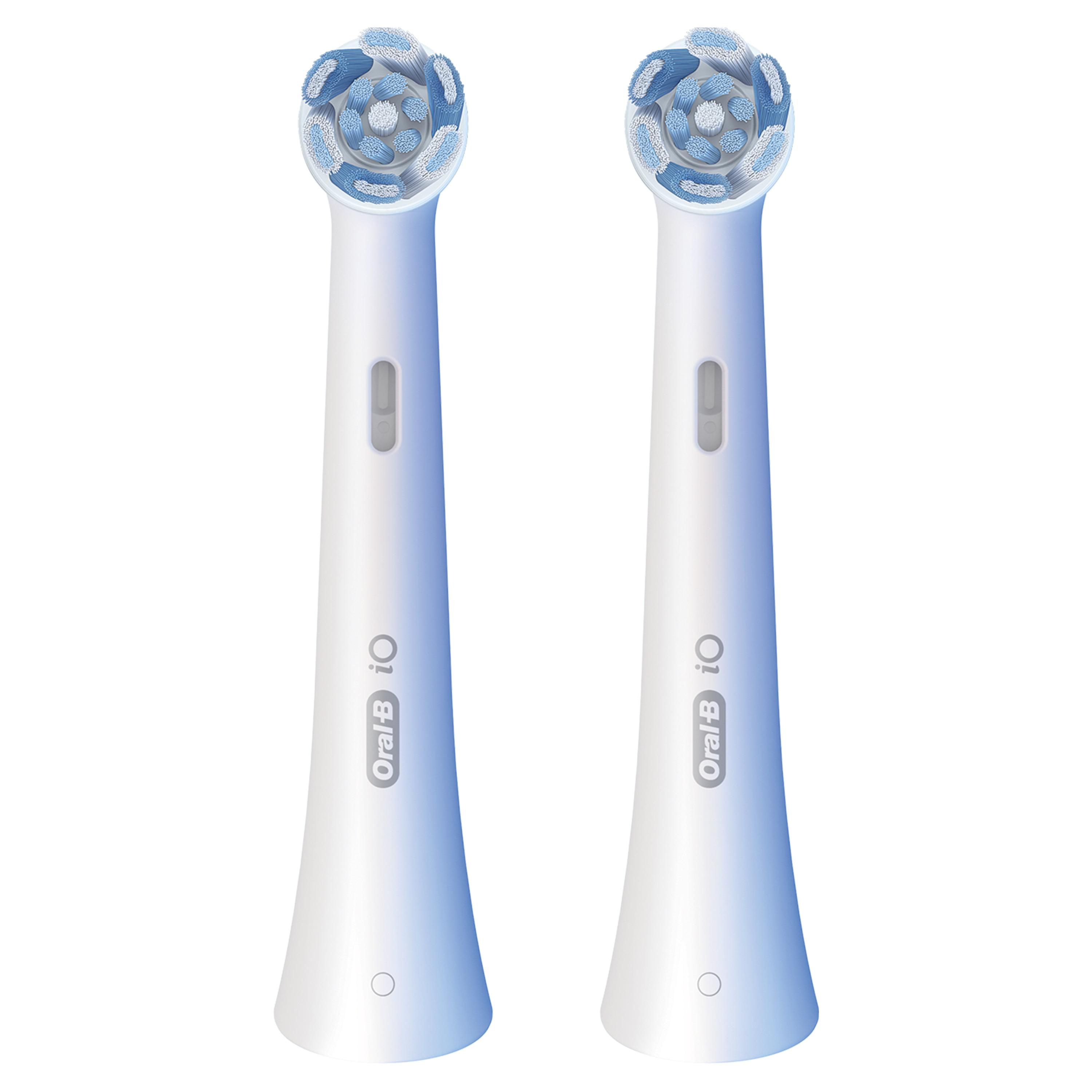 Oral-B iO børstehoveder til elektrisk tandbørste 2 stk - hvid billede