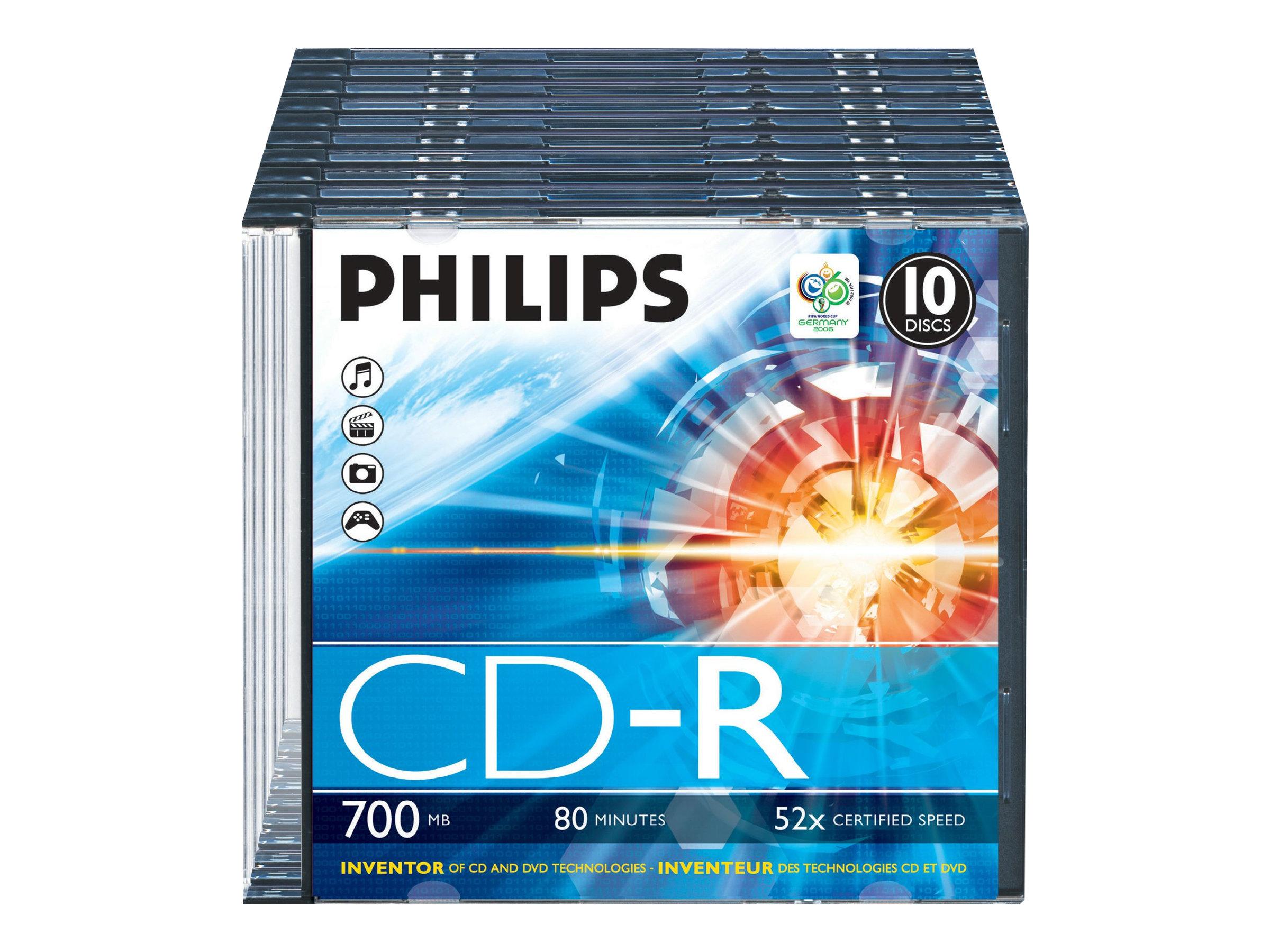 Philips CD-R 700 MB 10-pak billede