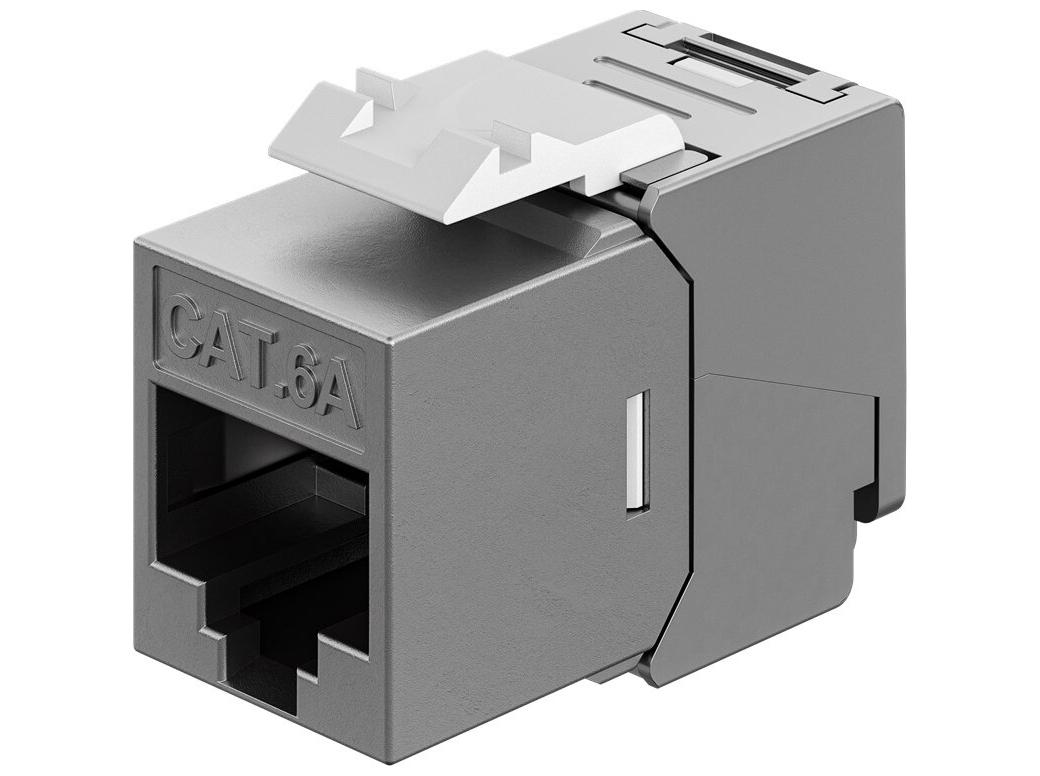 Goobay CAT 6a RJ45 modulindsats kobling i metal billede