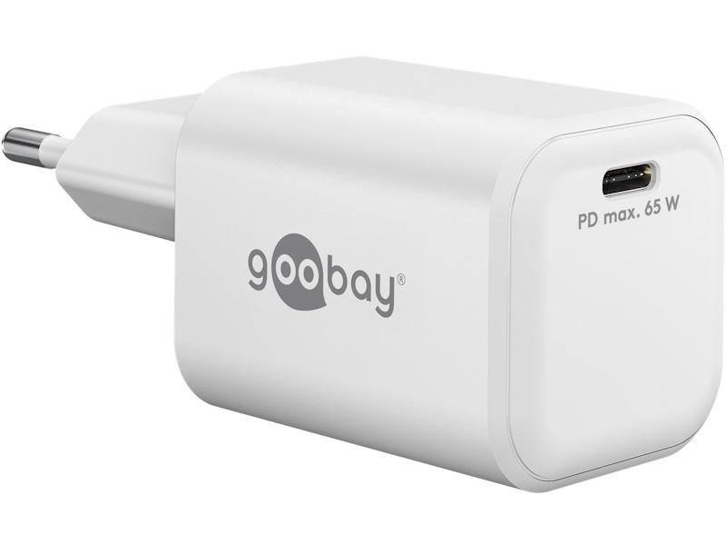 Goobay GaN Fast Charger Nano 65 W USB-C oplader - hvid