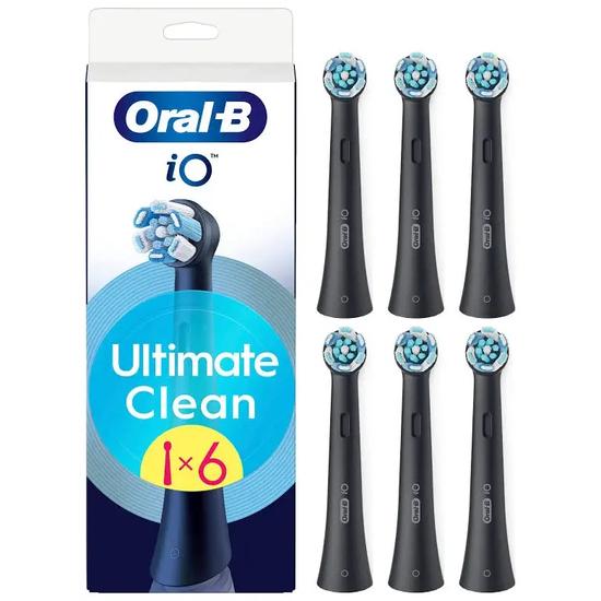 Oral-B iO Ultimate Clean Børstehoveder Sort, 6 stk.