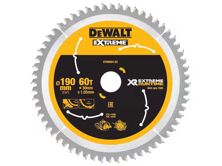 DeWALT Extreme rundsavsklinge til dyksav 190 mm 60T