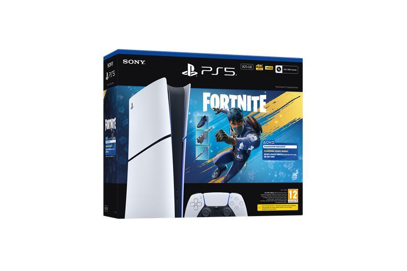 Sony PlayStation 5 Digital Edition Fortnite Flowering Chaos Bundle 825 GB sort/hvid billede
