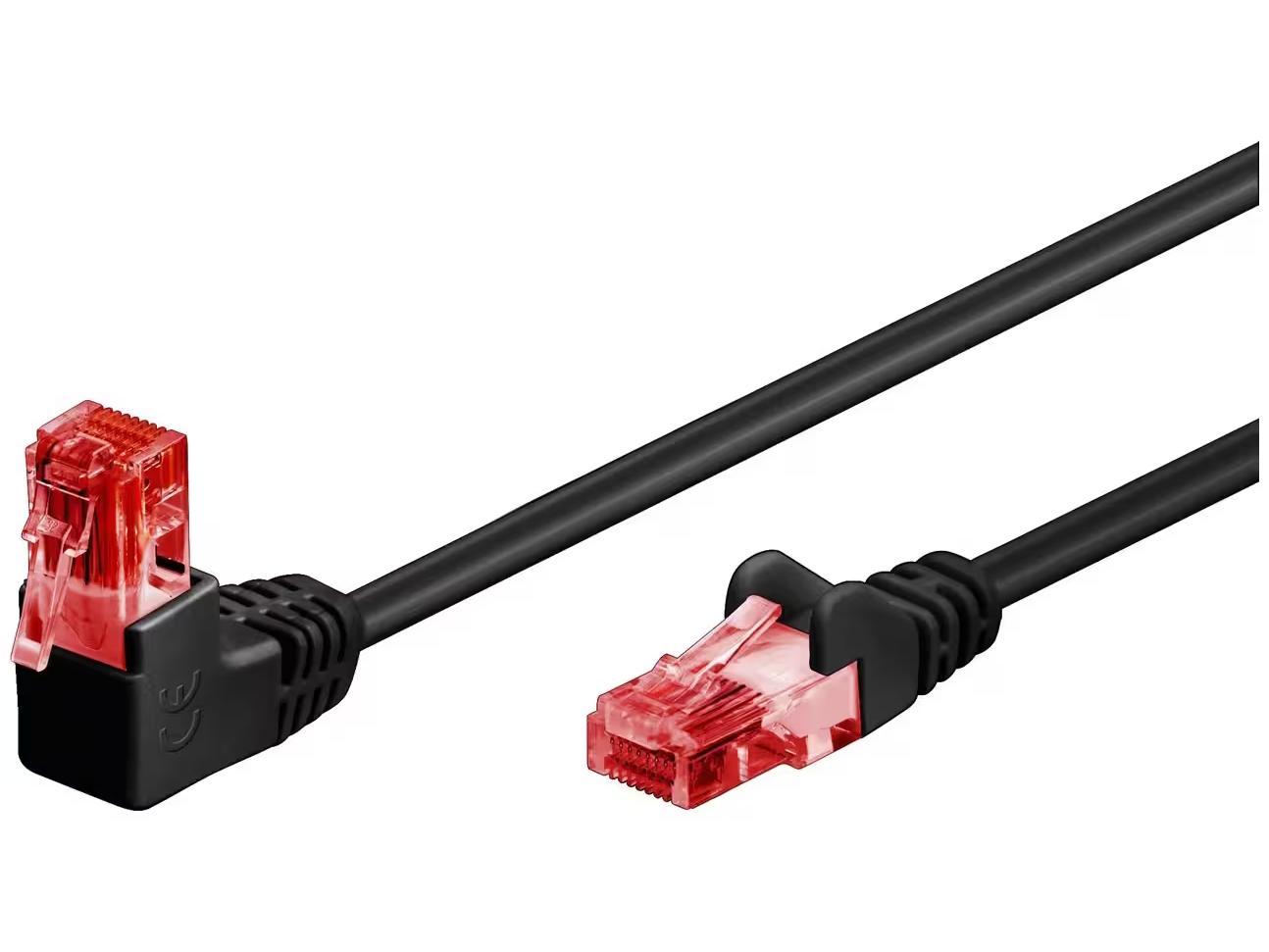 Goobay 51513 Cat6 netværkskabel U/UTP CCA 0,25 m - sort billede